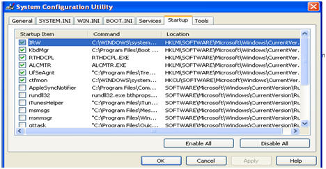 tom's msconfig